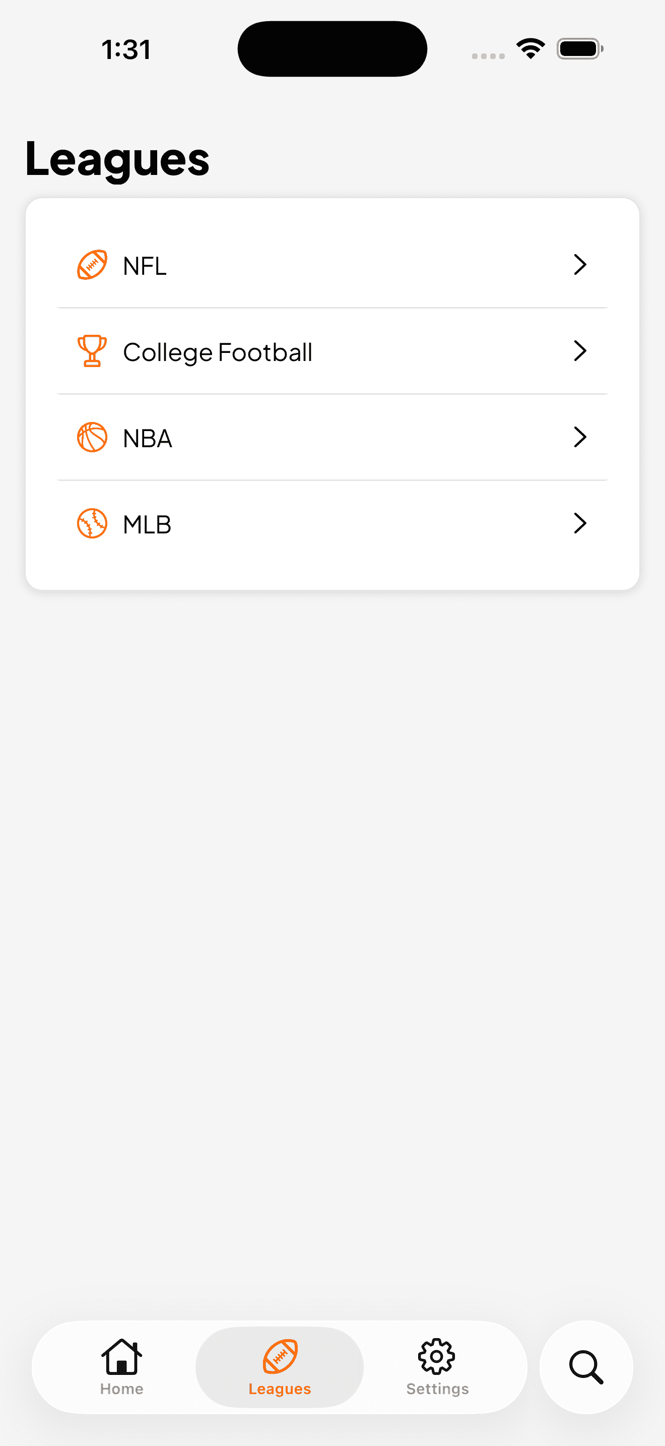 All Your Favorite Leagues